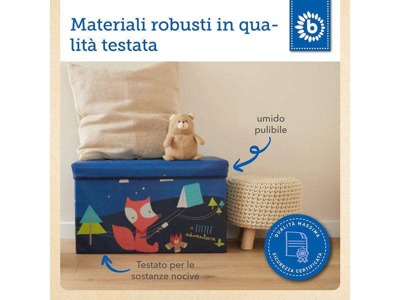bieco 2in1 Aufbewahrungsbox und Bank Scout Camp Aufbewahrungsbox mit Deckel