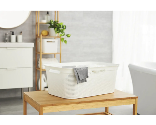 Rotho Brisen wasmand, 41 l, mat wit, 1023601100WS