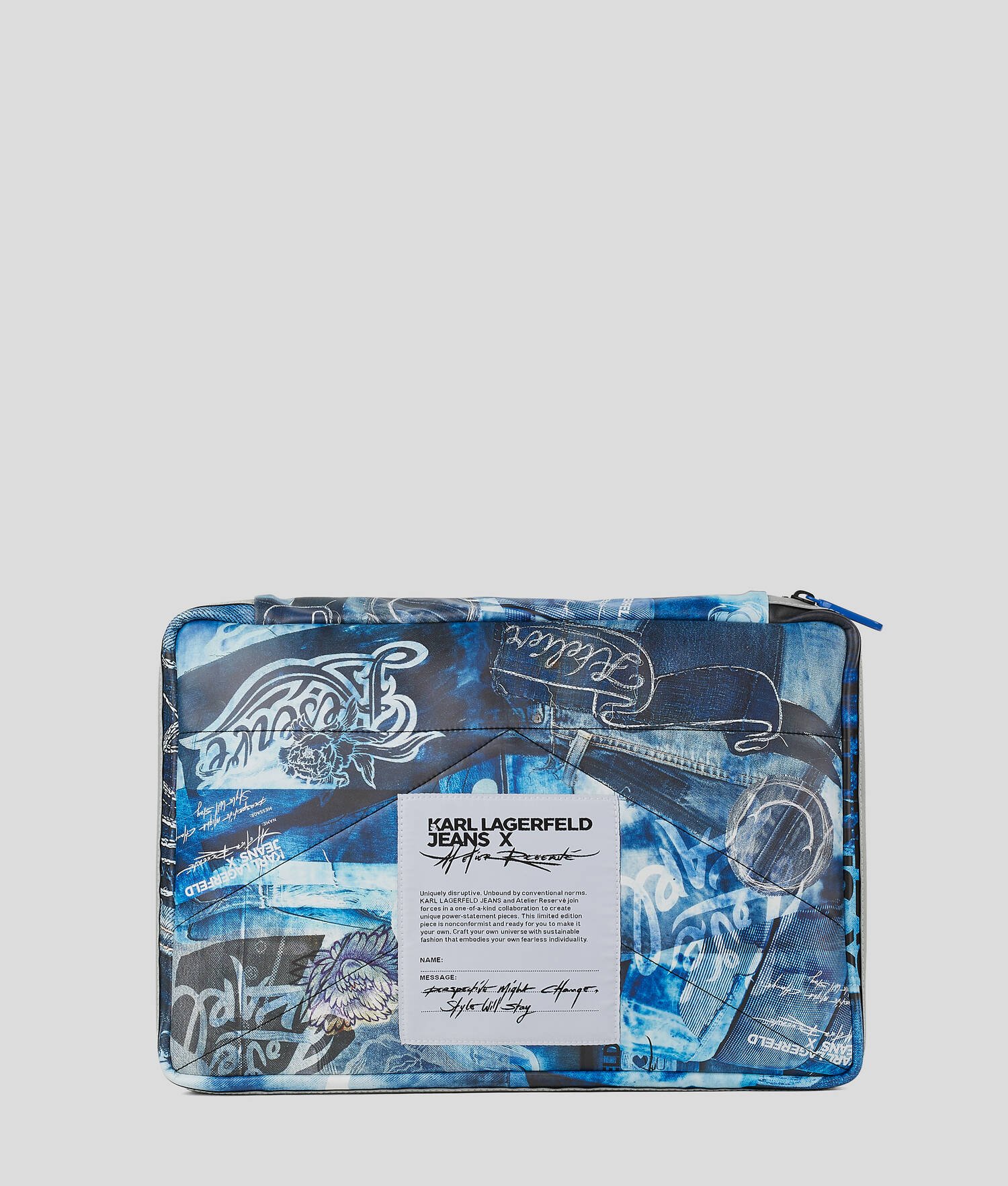 POCHETTE POUR ORDINATEUR PORTABLE KLJ X ATELIER RESERVÉ - Bleu de réserve