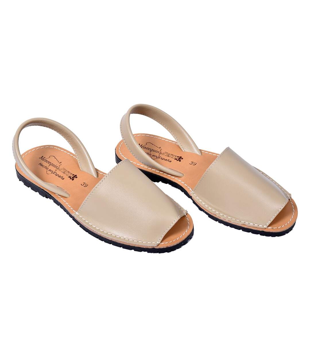 Sandale Nu Pieds Femme PREMIUM CUIR- Chaussure d'été Qualité et Confort - 550 TAUPE