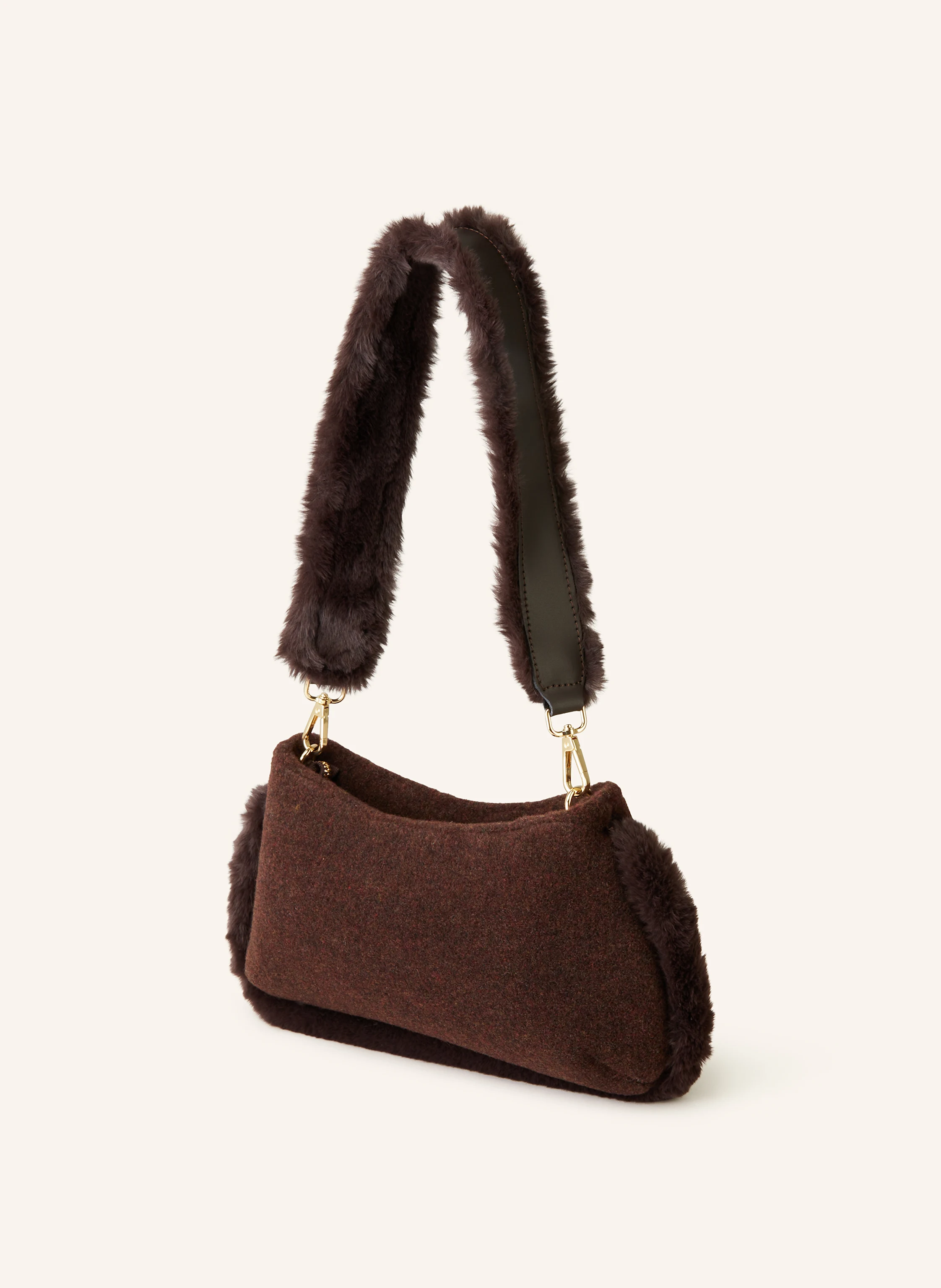 ViaMailBag Schultertasche mit Kunstpelz