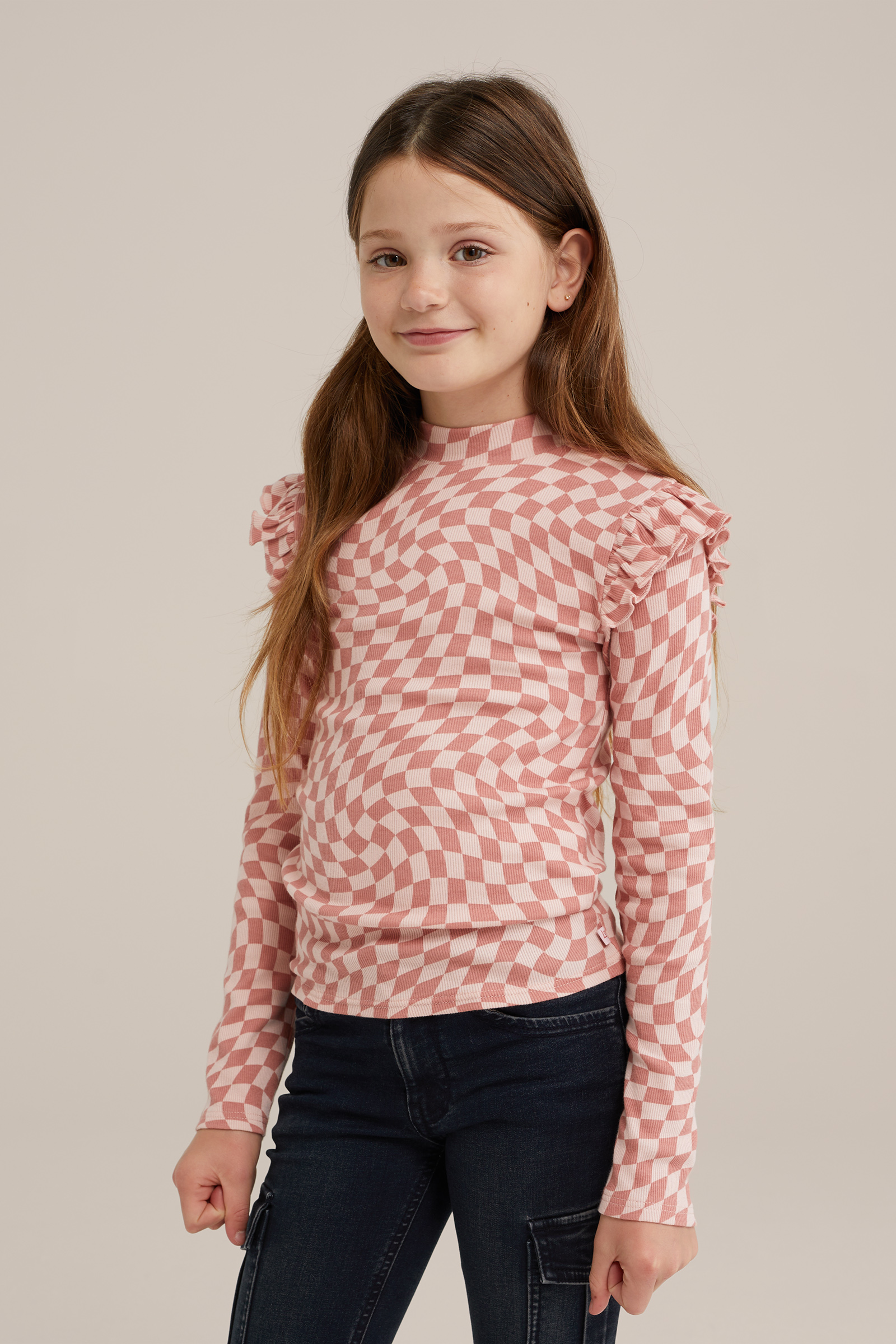 Meisjes T-shirt met dessin WE Fashion Roze