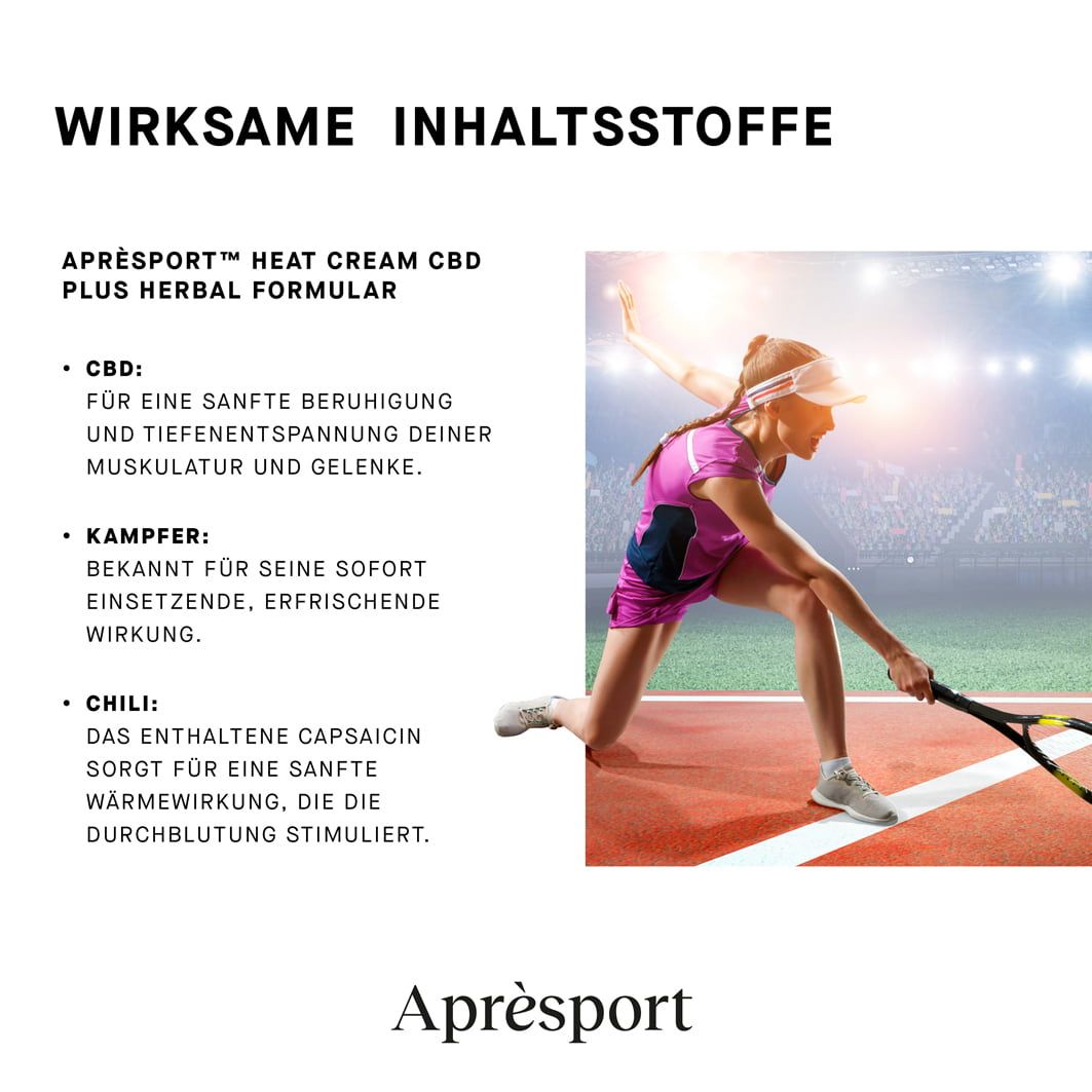 Aprèsport™ Heat Cream CBD plus Herbal Formular
