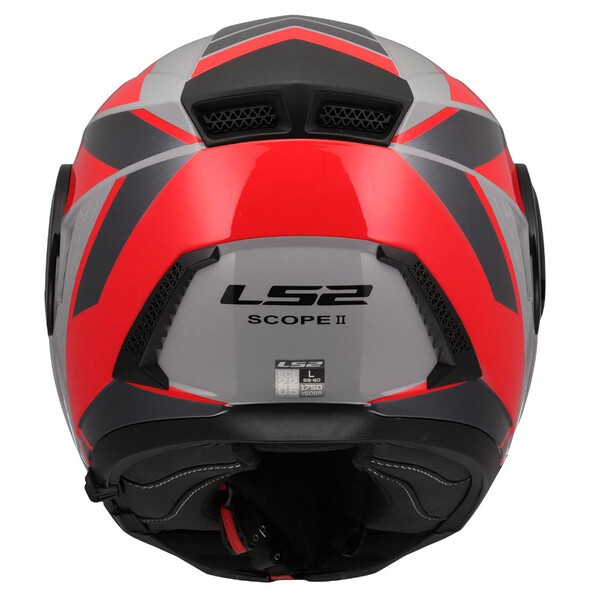 LS2 - Casque FF902 Scope II Oxyd Gris / Rouge / Brillant