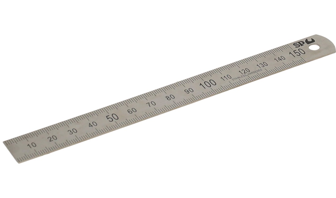 Linial 150mm rustfrit stål - SP Tools