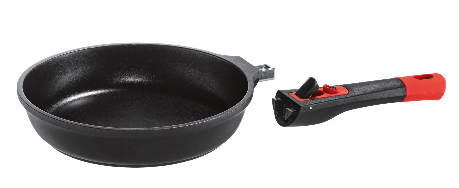 bongusto Bratpfanne mit Abnehmbarem Griff 24 cm schwarz/ rot