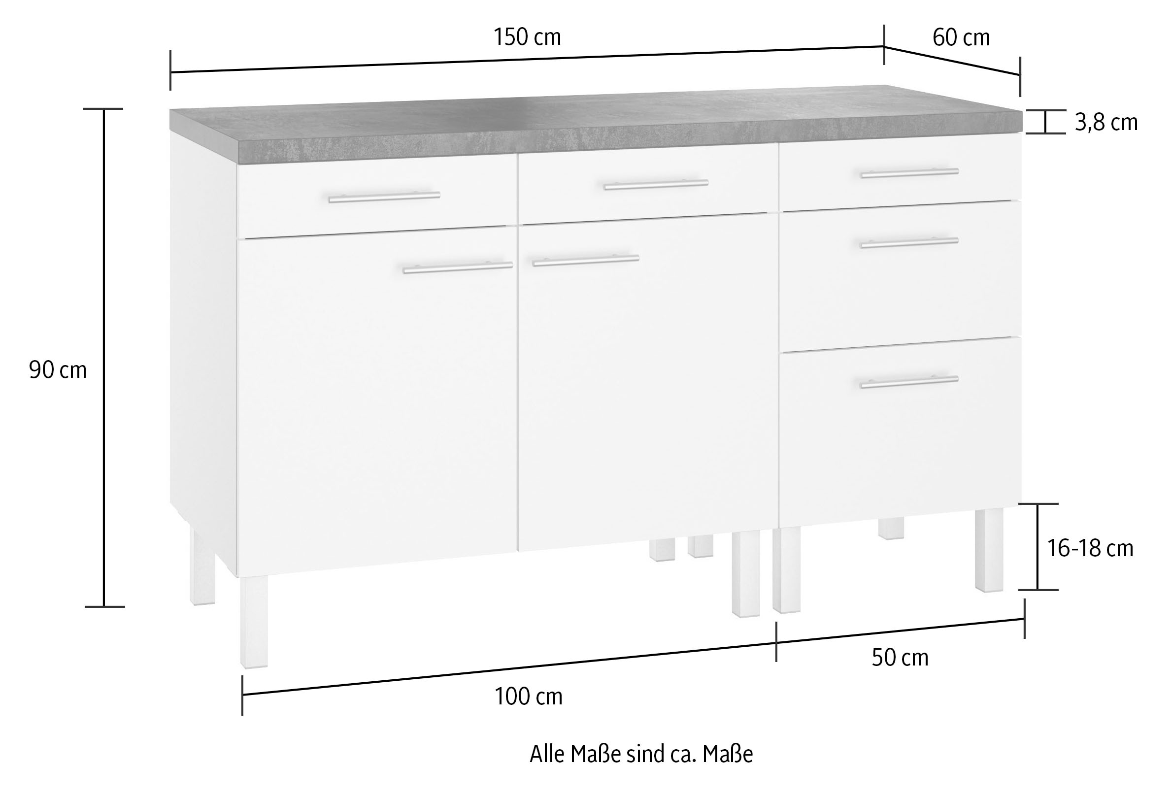 OPTIFIT Pantryküche »Lilly2« Breite 150 cm