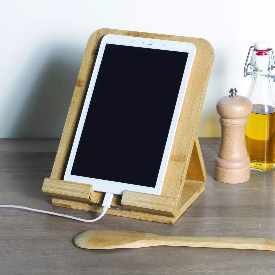 Support pour tablette en bois