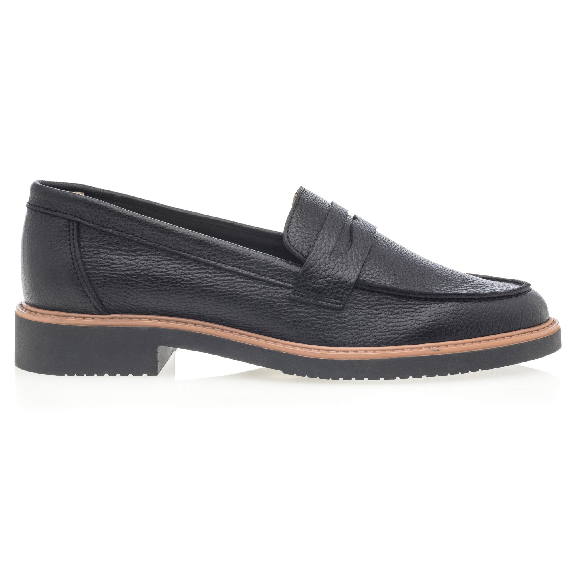 Mocassins Femme en cuir noir