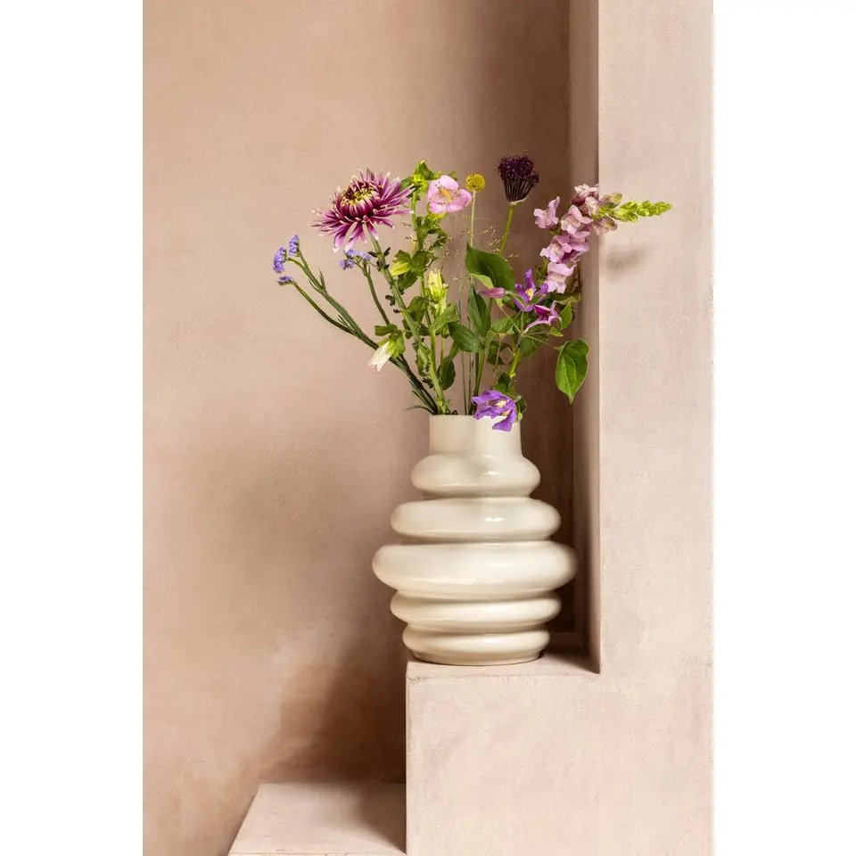 Vaas Arnica - off-white - keramiek - 30xØ25 cm