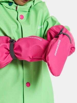 Didriksons Pileglove Fôrede Regnvotter, True Pink