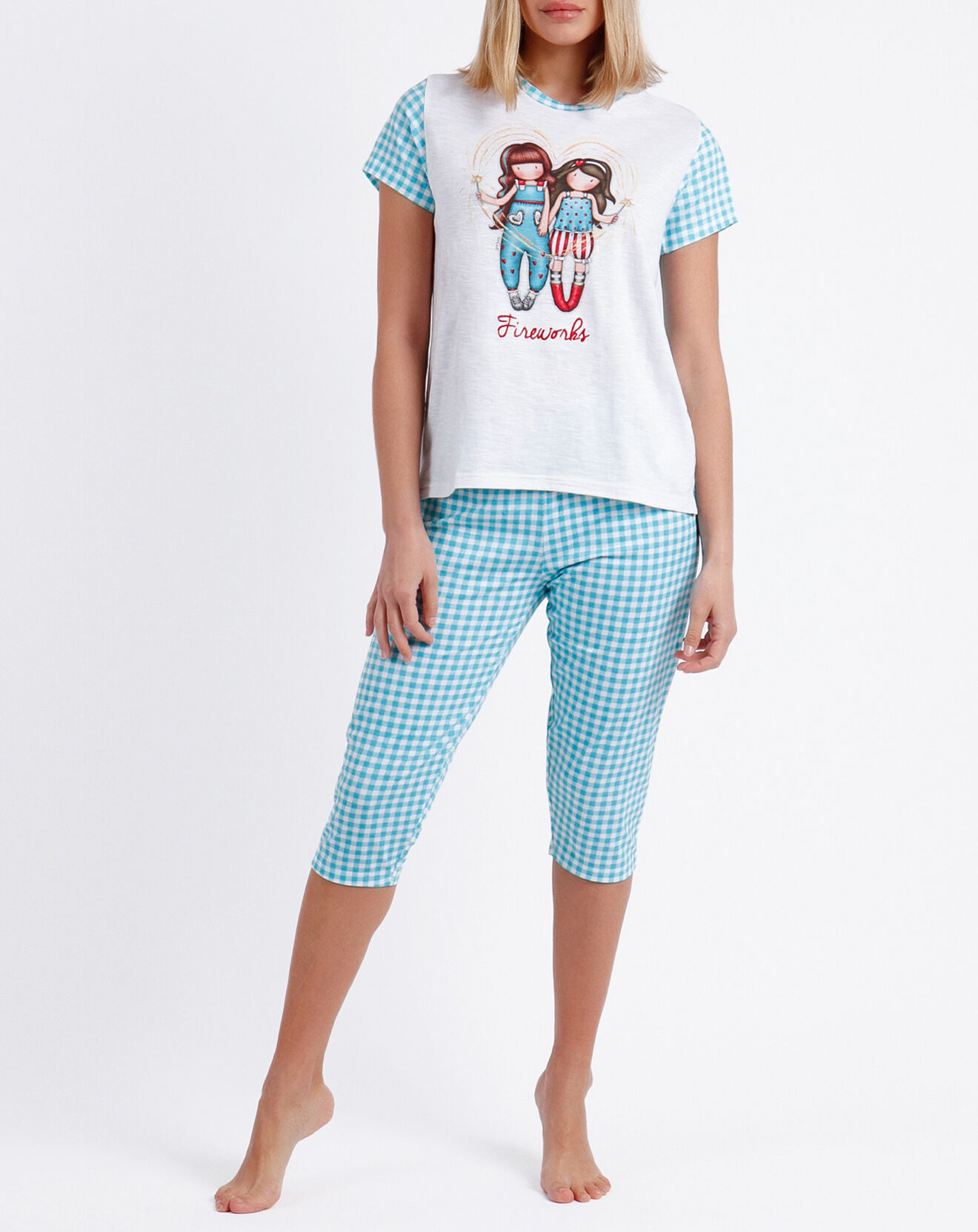 Santoro Gorjuss Pyjama Fireworks T-Shirt & Pantacourt bleu