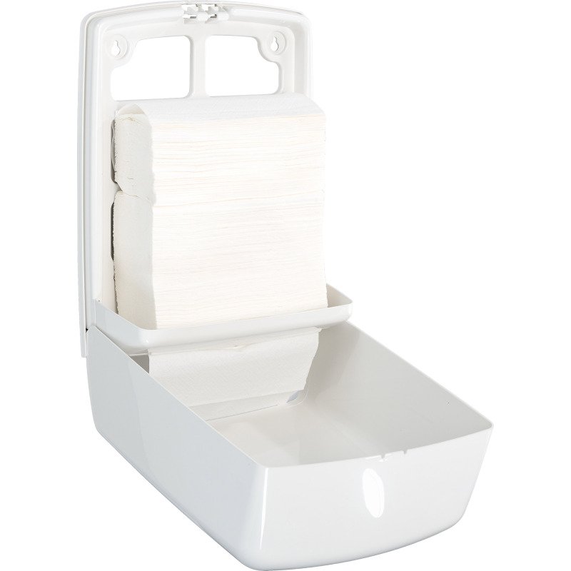 Distributeur essuie-mains manuel blanc Bruneau