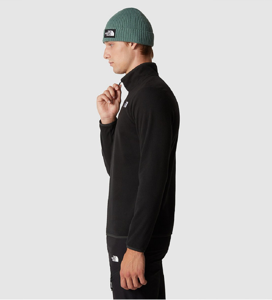 Casaco polar The North Face com zíper de 1/4, preto