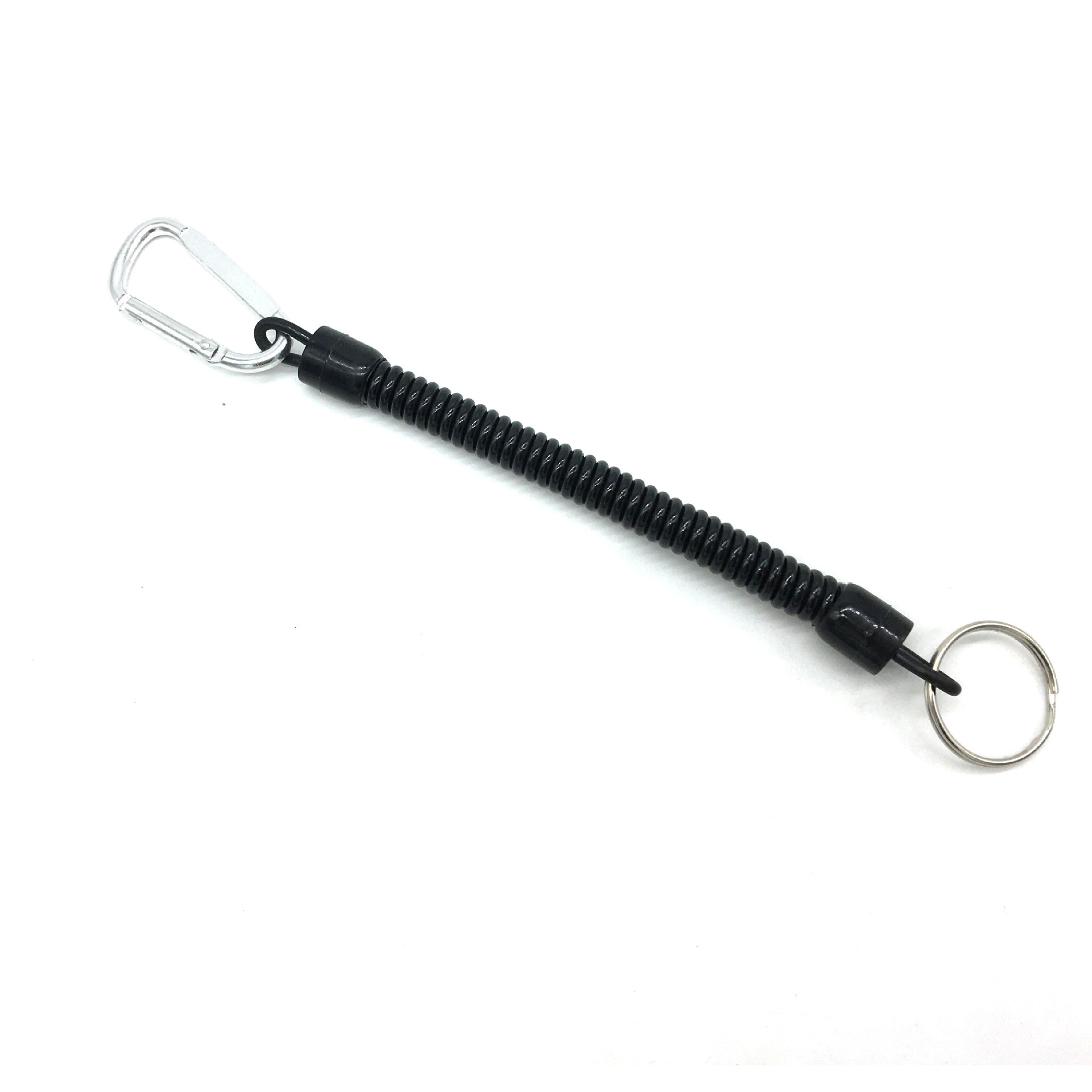 (3er Set) Anti-Lost Karabiner Haken Schlüsselanhänger mit Spiralkabel   Schlüsselring