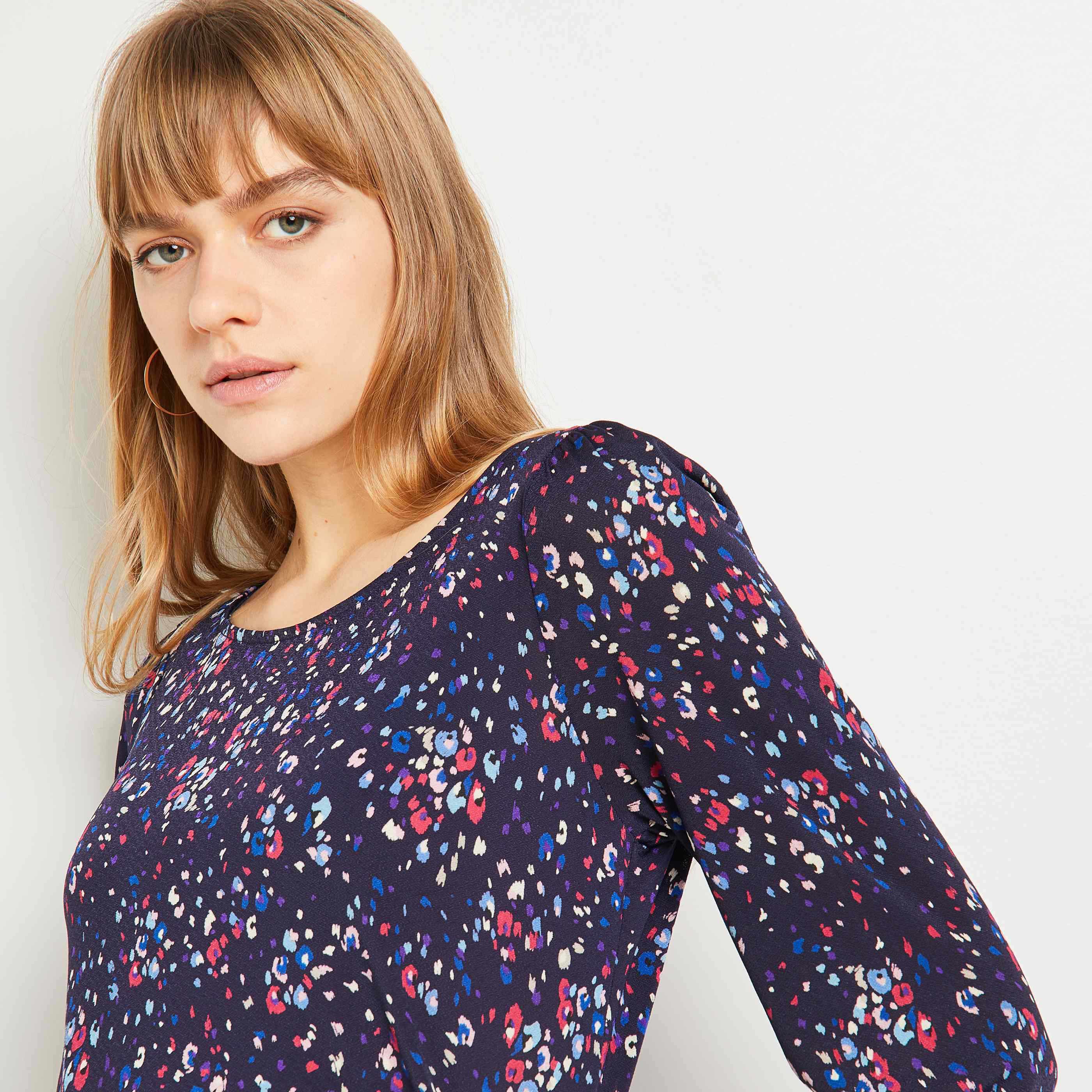 Tshirt imprimé femme - MARINE