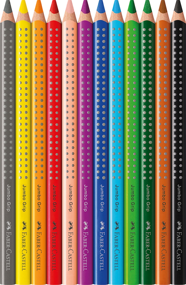 Färgpenna Jumbo Grip 12 färger Faber-Castell