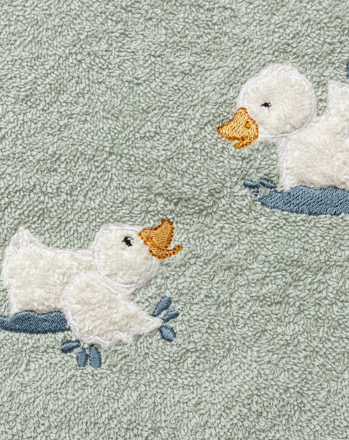 Kapuzenbadetuch EDDA ENTE BADET (80x80) in ecru/helltürkis