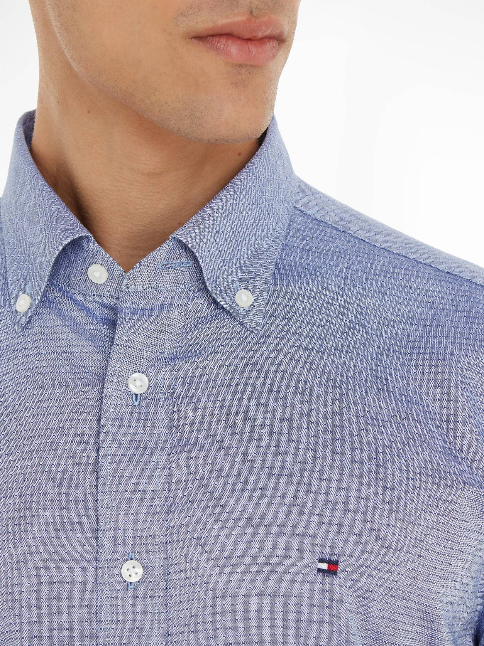 Tommy Hilfiger| Herren Baumwollhemd OXFORD DOBBY RF SHIRT