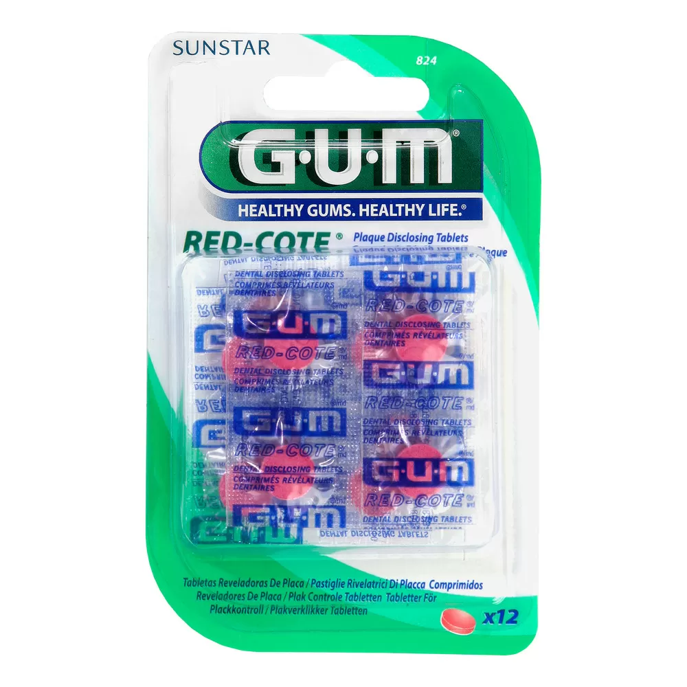 Gum Red-Cote farvetabletter - 12 stk.