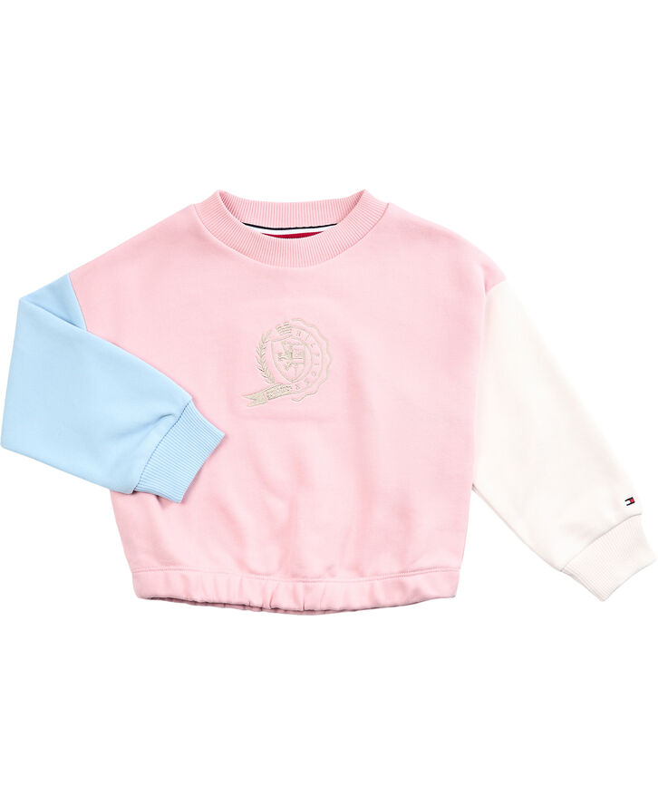 Tommy Hilfiger ICON COLORBLOCK SWEATSHIRT Pink shade colorblock