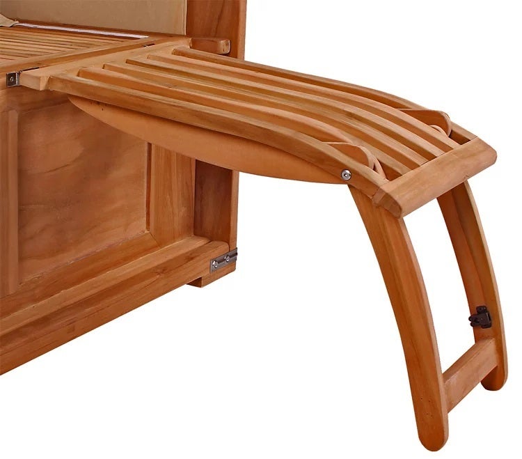 Strandstoel Nordstrand Teak PE grijs Design 510