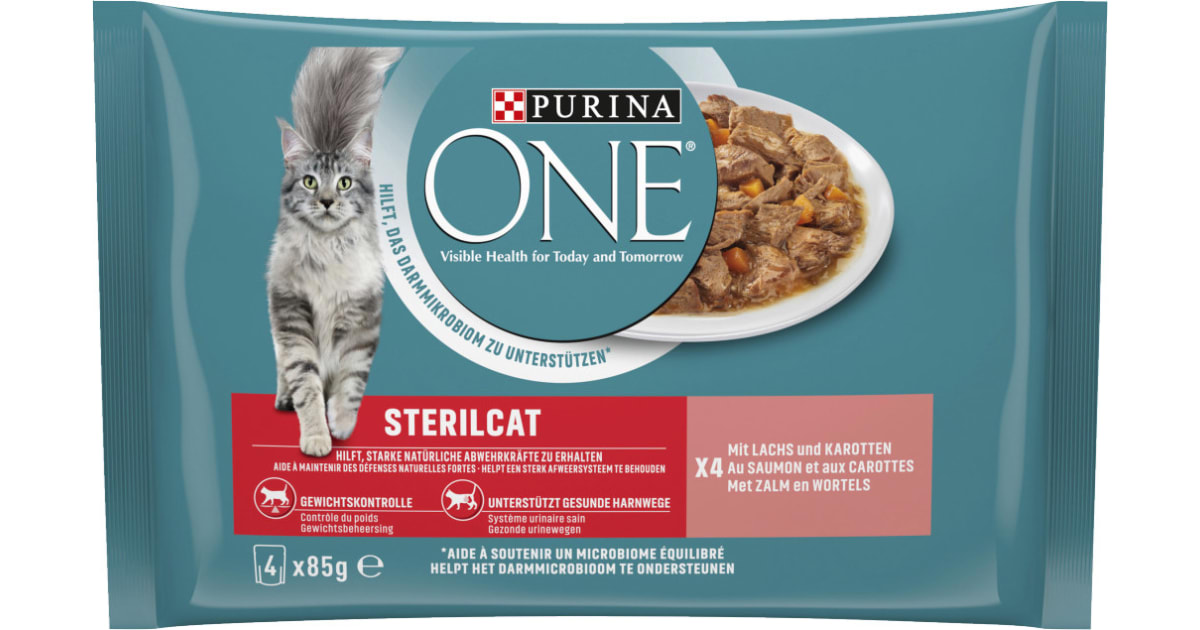 PURINA One Sterilcat Lachs & Karotte 4x 85 gr