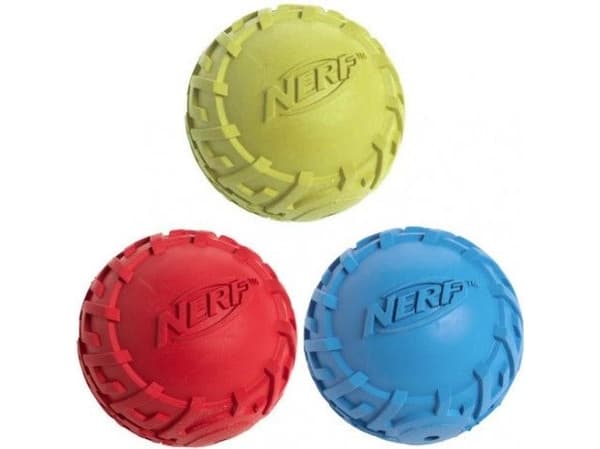 NERF gummi squeaky ball, M, grønn/rød