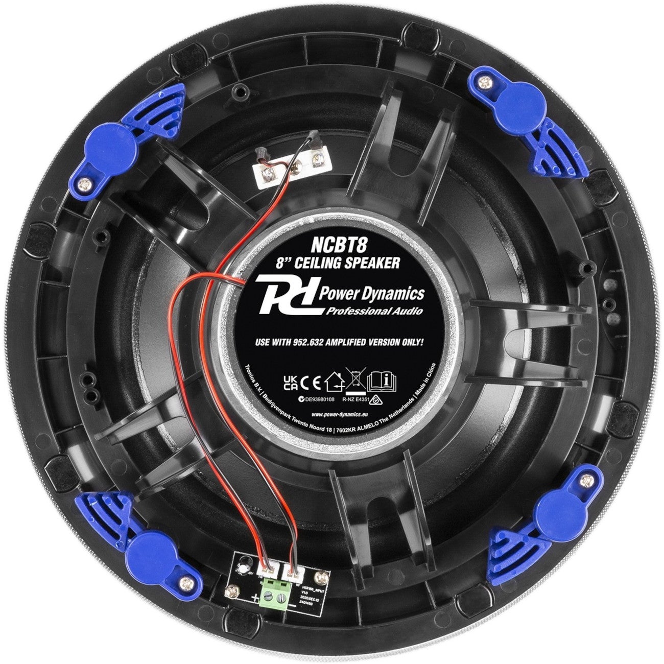 Power Dynamics NCBT8 actieve plafondluidsprekerset met Bluetooth, 8 inch