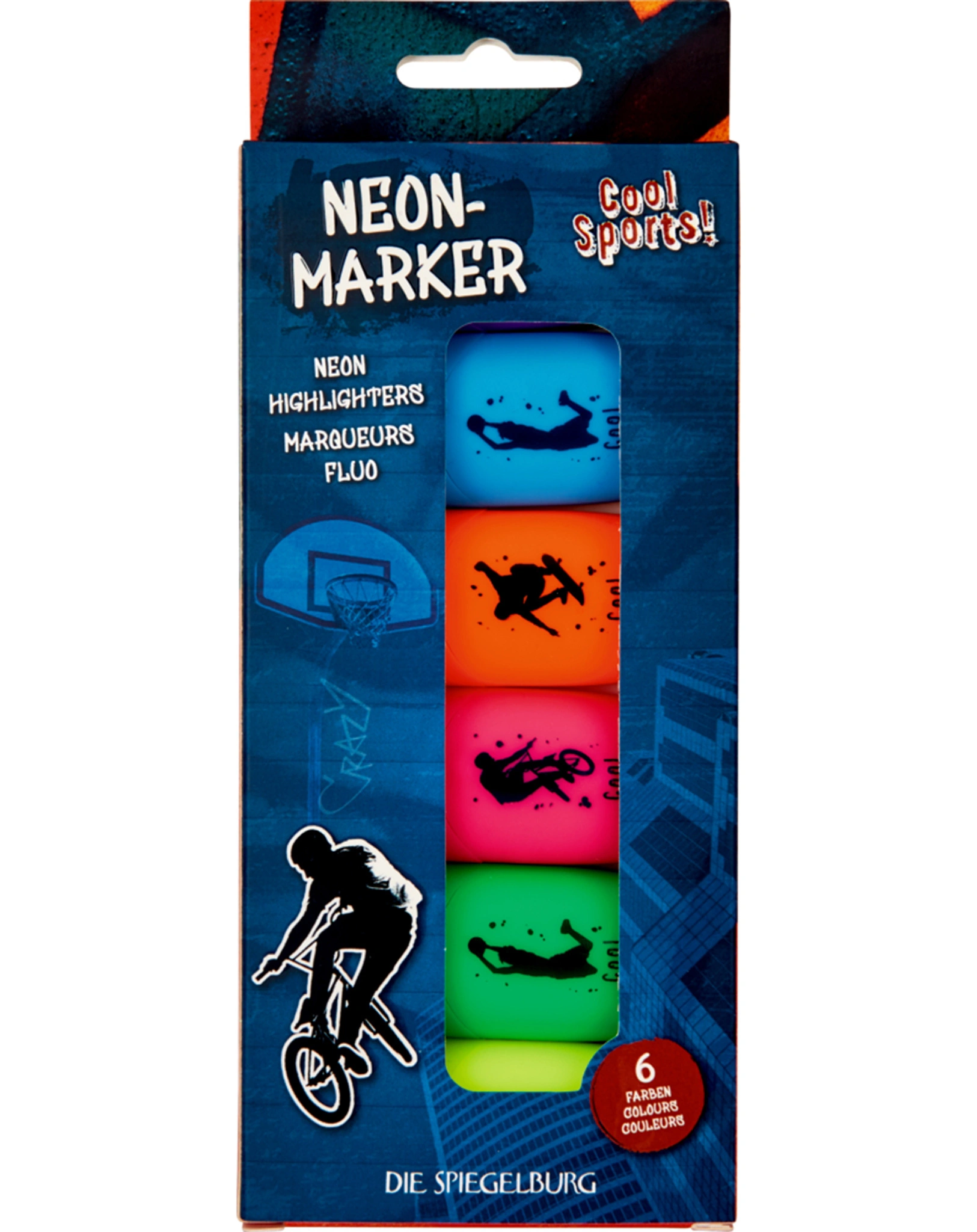 Neon-Marker COOL SPORTS! 6 Stück