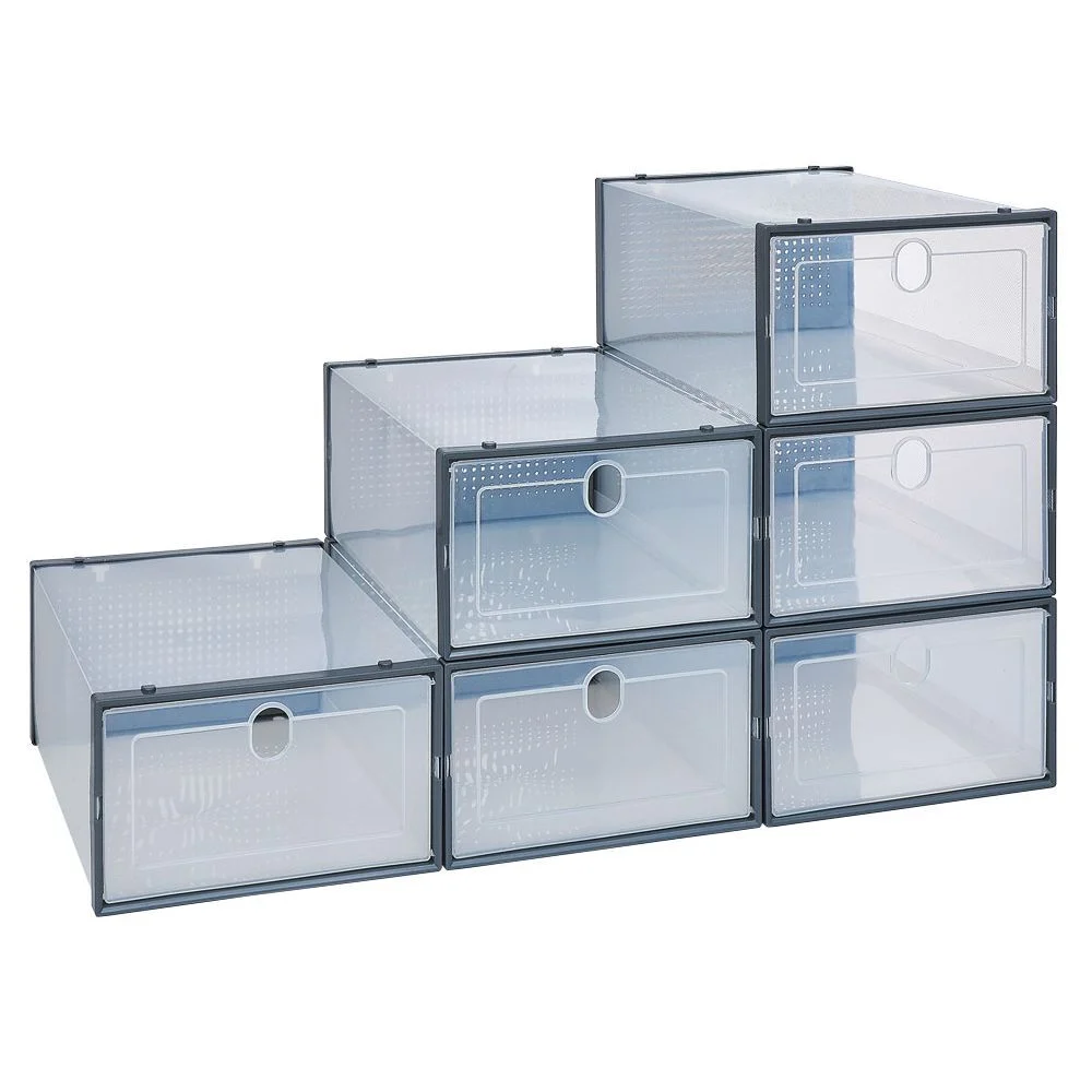 Boîte à chaussures plastique transparent x2