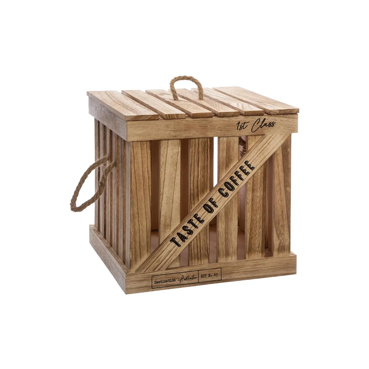 Atmosphera, Createur D'Interieur Atmosphera Lot de 3 Cagettes Coloniales Bois