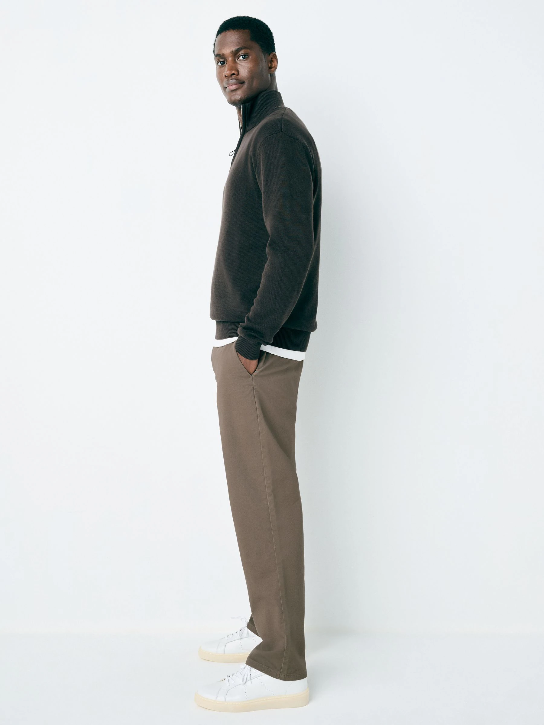 Lichtbruin - Straight fit - Stretchy chino
