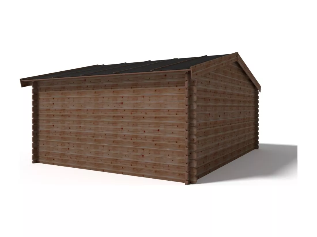 Abri de jardin en bois - 20m2 - 5x4m - Traité - Ep. 45mm - Couleur: marron - DOM376 - ALTANKA