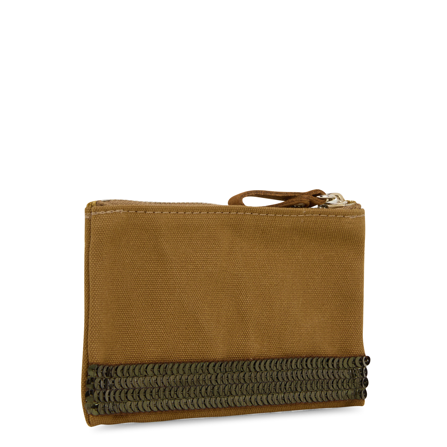 Porte-monnaie en coton| Marron