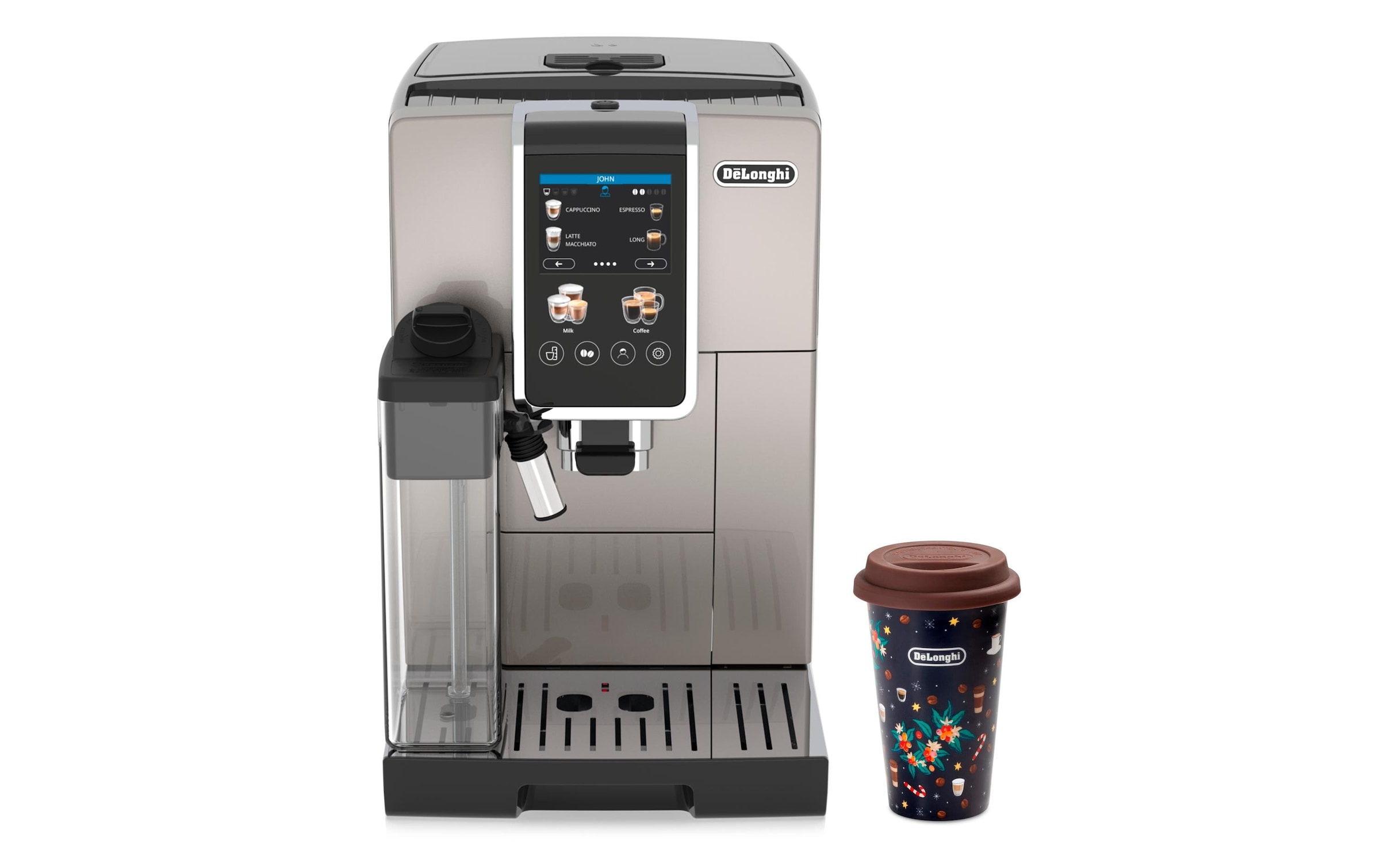 De'Longhi Kaffeevollautomat »Dinamica Plus ECAM380.85 Taupe«