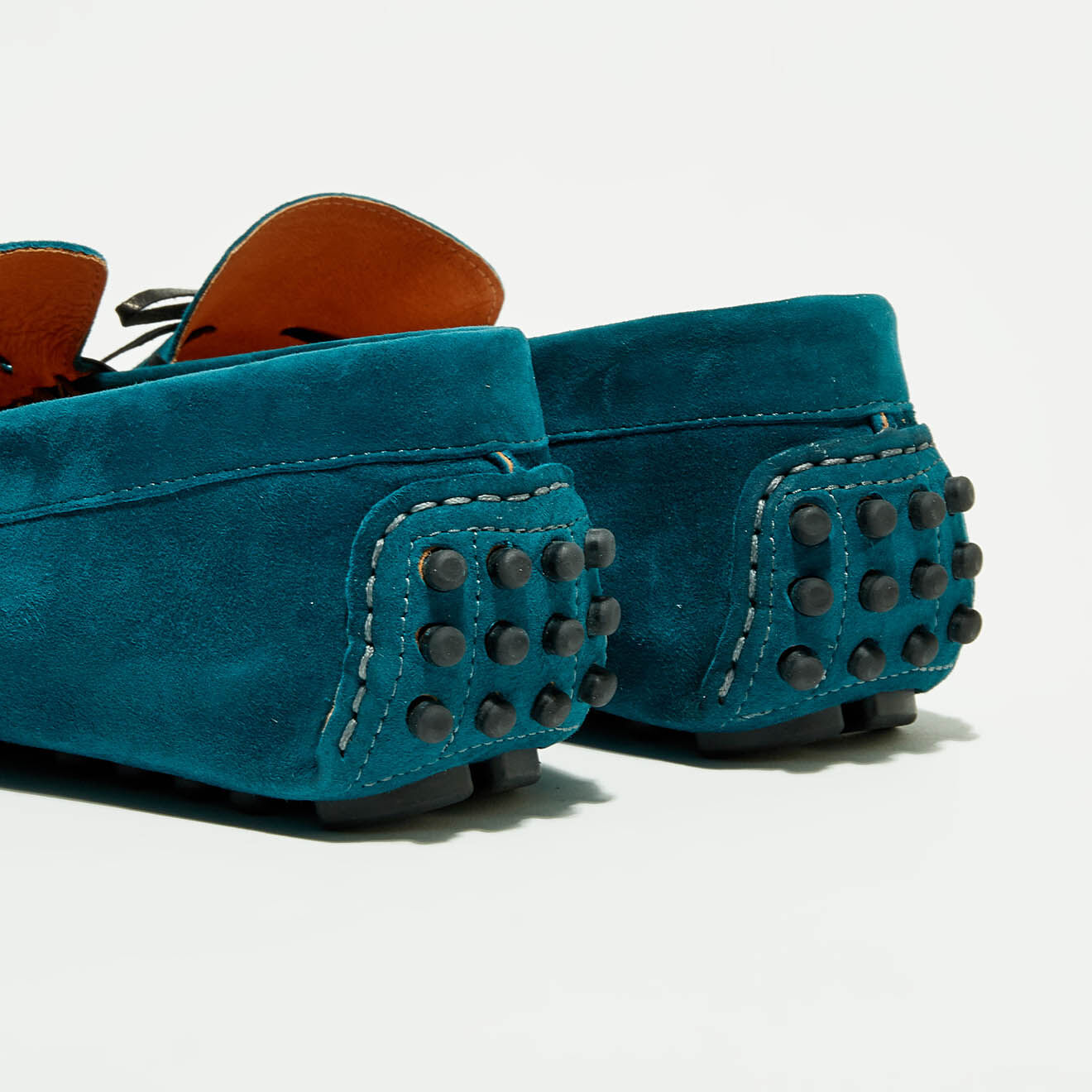 Flavio Création Mocassins en Velours de Cuir Miguel bleu foncé/noir