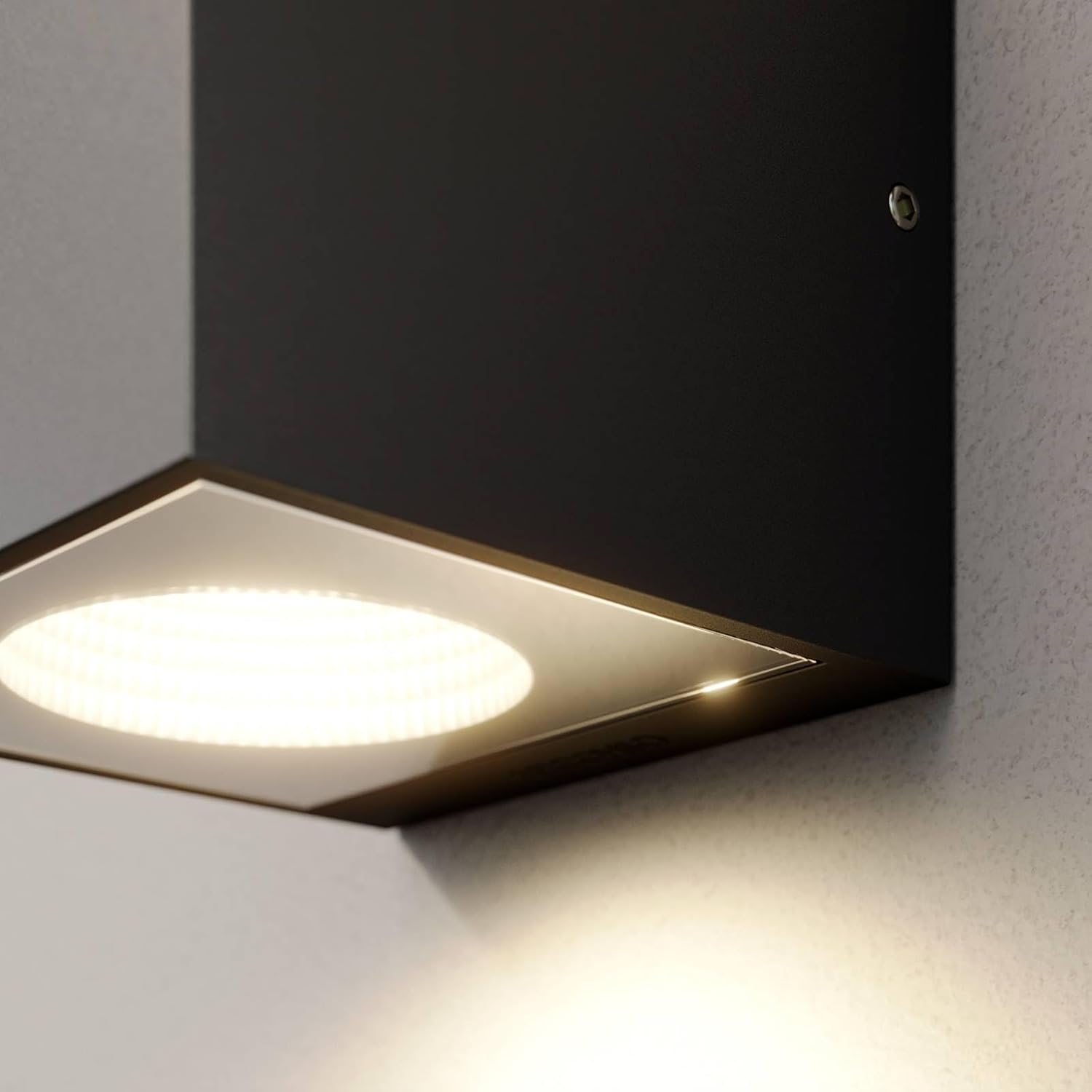 Arcchio LED Wandleuchte außen Tassnim (Modern) in Schwarz aus Aluminium (1 flammig,) - Außenwandleuchten Wandlampe Led Außenlampe Outdoor für Außenwand/Hauswand Haus Terrasse &