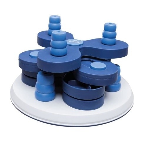 Brinquedo interativo Trixie Dog Activity Flower Tour para cães, azul.