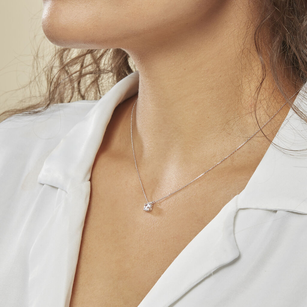 Collier Zilda Or Blanc Oxyde De Zirconium