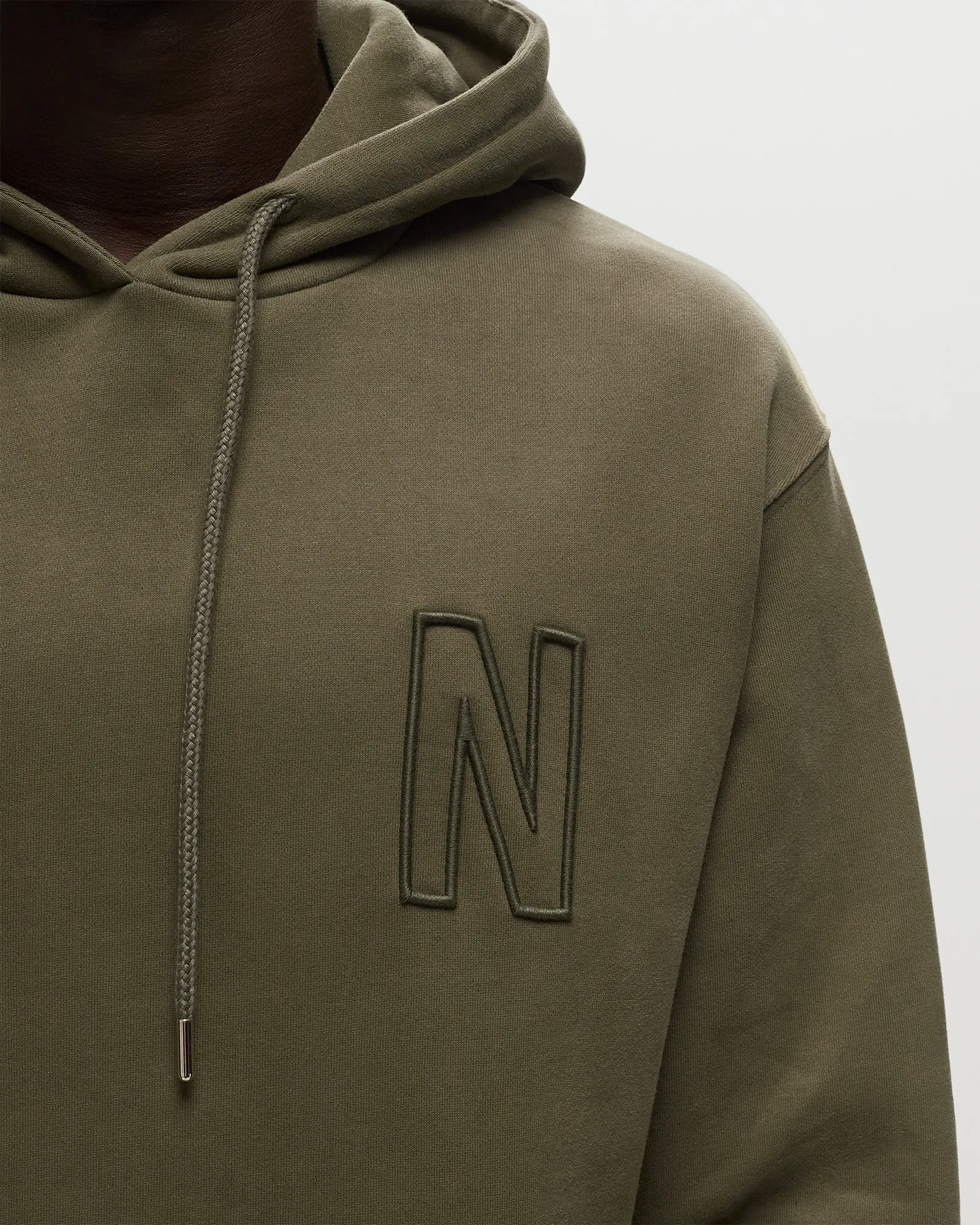 Norse Projects Arne Relaxed Organic Brushed Fleece N Logo Hoodie