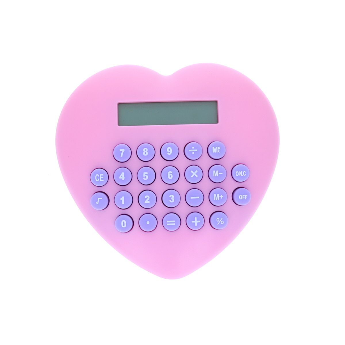 Calculatrice en forme de coeur rose Mercredi et Patati