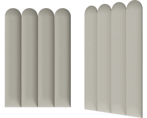 Wandkussen Bouclé crème ovaal textiellook 90 x 15 cm