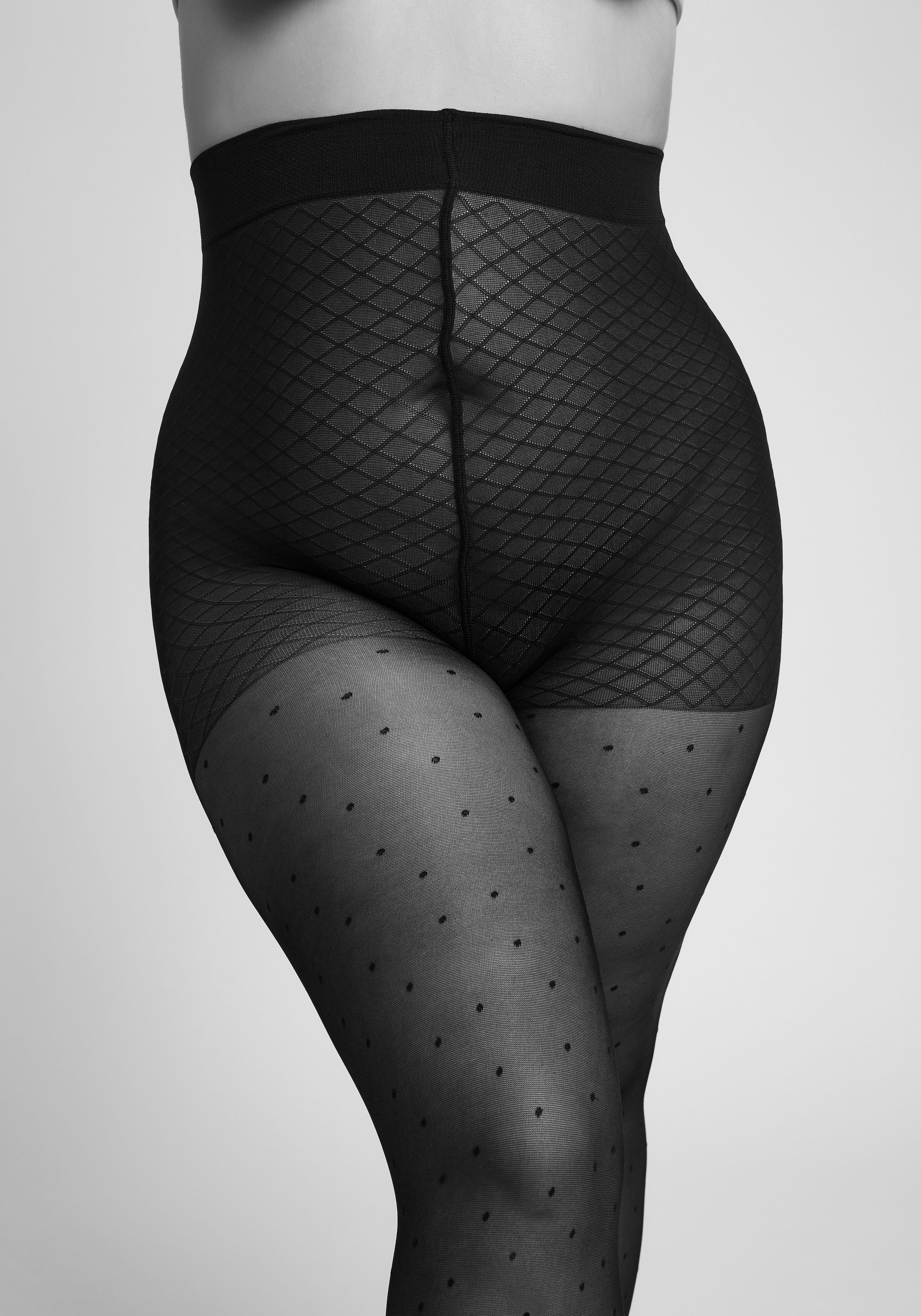 Camano Feinstrumpfhose »fine curvy« 40 mit dezentem Tupfen-Allover
