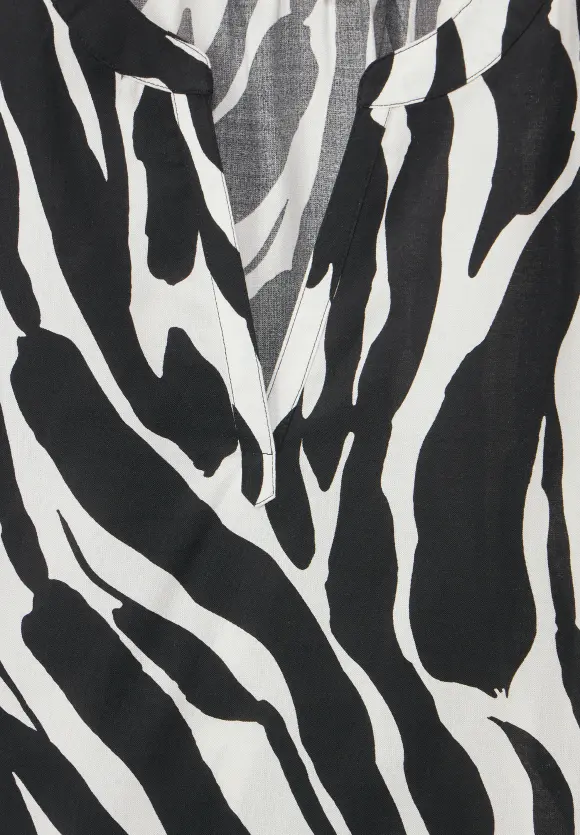 Zebraprint Blusenshirt - Black