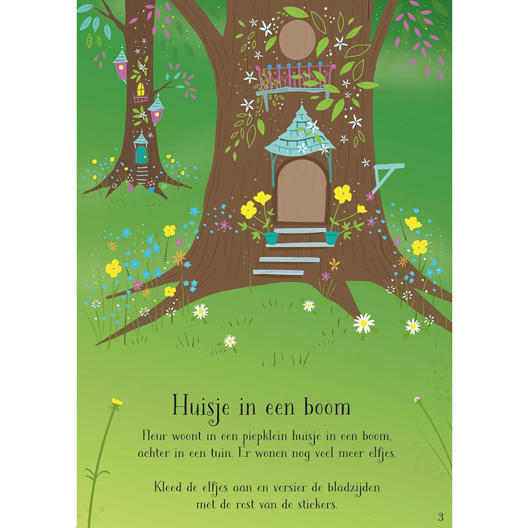 Usborne sticker- en aankleedboekje tuinelfjes