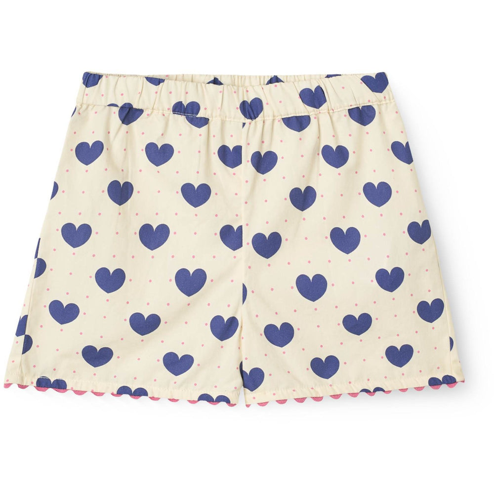 Køb COPENHAGEN COLORS x Luksusbaby Heart Aop Ocean Heart and Dots Bluse m/Shorts Sæt