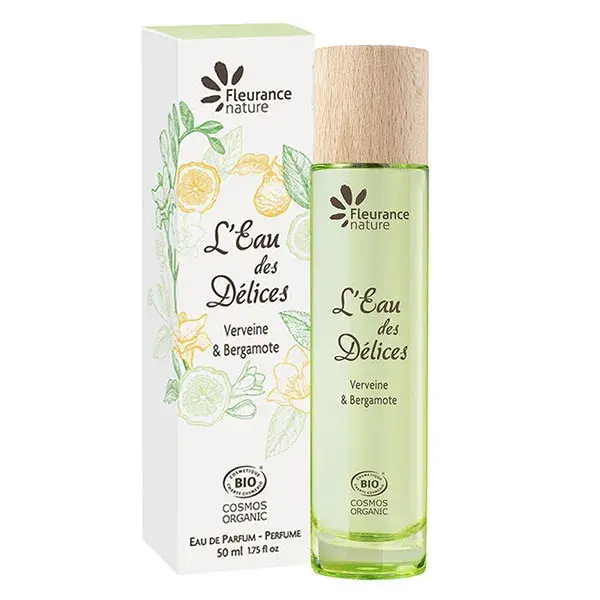 Fleurance Nature - Perfume orgânico à base de água com verbena e bergamota - Frasco spray de 50ml