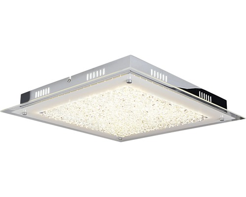 LED plafondlamp 17W 3000K 36x36 cm Quadro chroom