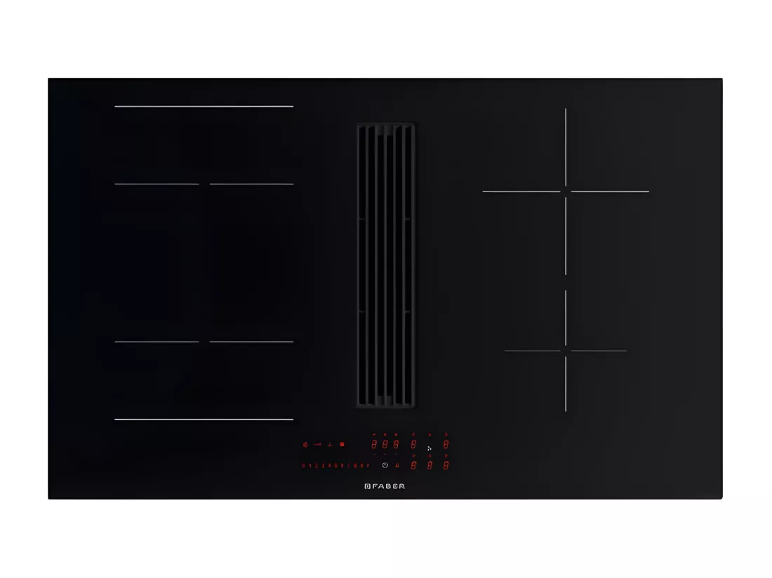 Faber Table de cuisson induction aspirante 83cm 4 feux 7400w noir - 5371765